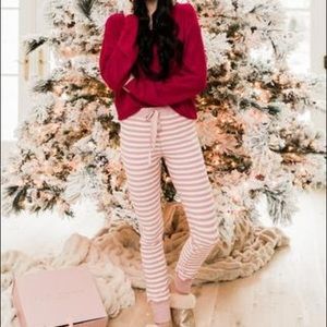 Rachel Parcell Terry Stripe Lounge Pants